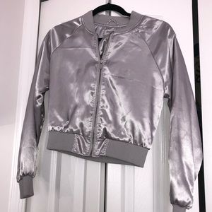 Silver bomber jacket